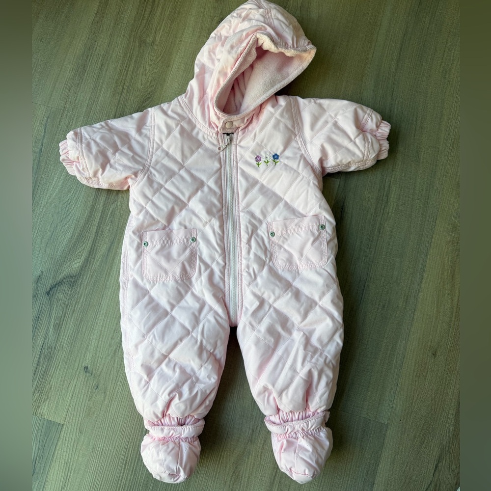 The Children's Place Soft Pink Baby Snowsuit